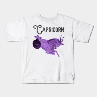 Capricorn ))(( Astrological Sign Zodiac Constellation Design Kids T-Shirt